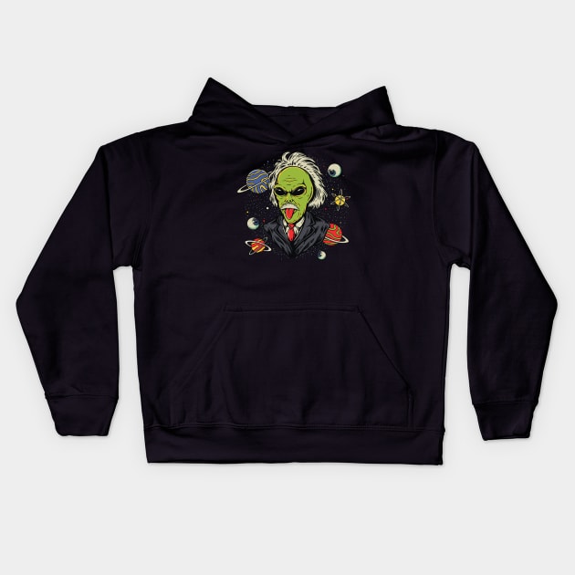 Einsteins Alien Kids Hoodie by Slikfreakartwork